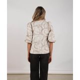 NUKUS - Mirthe - Top - Ecru - Driekwart Mouwen - V-hals - Lurex Details