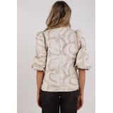 NUKUS - Mirthe - Top - Ecru - Driekwart Mouwen - V-hals - Lurex Details