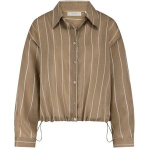 NUKUS - Iris - Blouse - Bruin - Gestreept