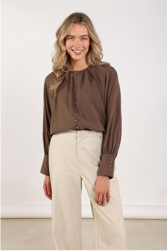 NUKUS - Blouse Sterre Knoopjes - Wit