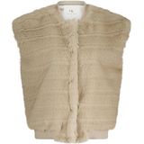 Billy - Gilet - Sand - Faux Fur - Stripe