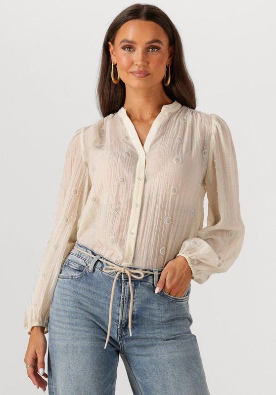 NUKUS - Rosan Blouse Embroidery - Gebroken Wit - Dames