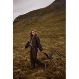 NUKUS imitatieleren jack donkerbruin