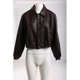 NUKUS imitatieleren jack donkerbruin