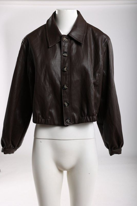 NUKUS imitatieleren jack donkerbruin