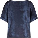 NUKUS - Irene - Top - Donkerblauw - Korte Mouwen - Ronde Hals