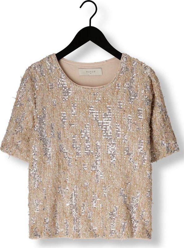 Nukus, Dames, Tops, Geel, Maat: S Poliester,