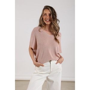 Dina Top - Dusty Pink - Viscose Nylon Lurex