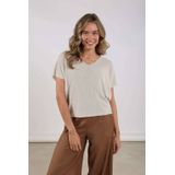 Nukus - Top Dina Lurex - Wit - Dames T-shirt