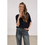 Nukus Dames top beige (Maat: XS) - Glitter - Halslijn: V-hals,