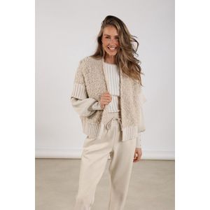 Nukus - Belle - Vest - Zand - Gebreid - Dames