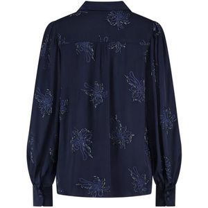 Nukus - Preston - Blouse - Donkerblauw - Embroidery