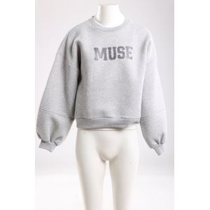 Nukus - NKF03017 - Pullover - Grijs - MUSE Opdruk
