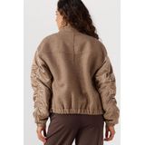 Nukus - Baltimore Jacket - Dames Jack - Beige - Satijn