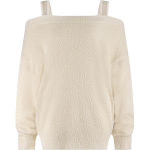 NUKUS - Praag - Trui - Zand - Off Shoulder - Lurex Details