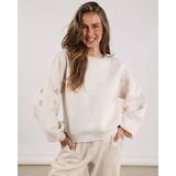 Nukus - Amadora Sweater Flowerstuds - Trui - Zand