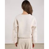 Nukus - Amadora Sweater Flowerstuds - Trui - Zand