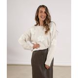 Nukus - Chiaca Flower - Trui - Creme - Dames
