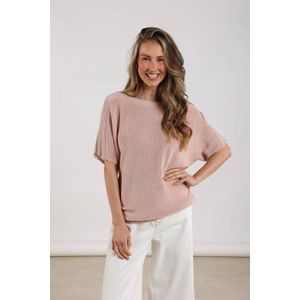 NUKUS - Merla - Top - Oudroze - Regular Fit - Korte Mouwen