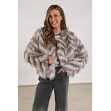 Nukus - NKF13089 - Damesjas - Offwhite/Grey - Zigzag