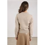 Nukus - Intarsia Pullover - Zand - Trui