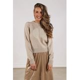 Nukus - Intarsia Pullover - Zand - Trui