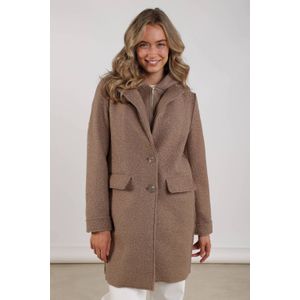 NUKUS - Teddy Jas - Bruin - Dames - Lange Mouw - Met Capuchon