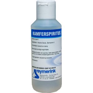 Reymerink - Kamferspiritus - Desinfectiemiddel - 100ml - Voor PMU Tattoo Beauty Styliste Kapper Studio Laser Salon Huisarts Tandarts Praktijk