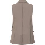Zoso - Travel Gilet Angelique - Taupe - Mouwloze Blazer