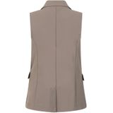 Zoso - Travel Gilet Angelique - Taupe - Mouwloze Blazer