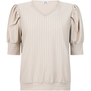 Zoso T-shirt Karen Travel Tops 251 0007 Sand Dames Maat - XL