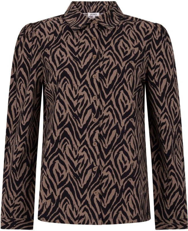 Zoso - Blouse Jasmine - Mocha-navy - Dames