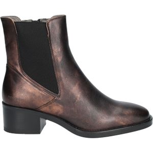 PiediNudi - Cleo - Bikerboot - Zwart - Nappa Leer met Leopard Bies