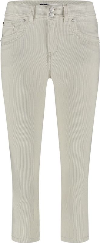 Red Button - Suze Streep Capri Broek - Beige - Katoen