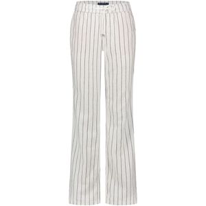 Red Button wide leg high waist broek ecru