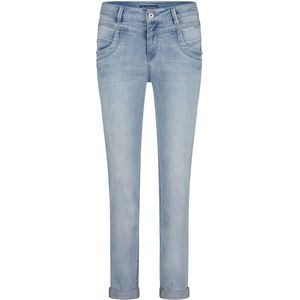 Red Button Blue Denim Jeans Slim Fit Dames