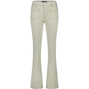 Red Button Jeans Babette Patchpockets Denim Stripe Srb4476 365 Summer Sage Dames Maat - W34 X L33