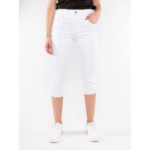 Red Button - Capri Jeans - Wit - Katoen - Met Knoop- en Ritssluiting