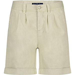 Red Button Broek Cleo Short Cotton Linen Colour Srb4572 Pebble Dames Maat - W42