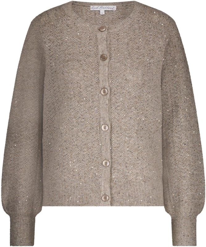 Red Button - Srb4605 - Vest Cardigan - Truffel - Ajour Sparkle