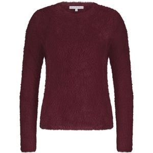 Red Button - SRB4640 - Fluffy Trui - Ruby - Lange Mouwen - Ronde Hoge Hals