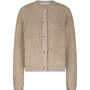 Red Button - Vest Jacket Knit Boucle Srb4702 - Latte - Dames