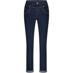 Red Button Blue Denim Jeans Slim Fit Dames