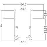 Brinton Magni - Railsysteem - Zwart - Aluminium - 1 Meter