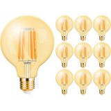 Brinton - LED Lamp E27 Globe Filament - Amber - 6W - 540lm - 822 Zeer Warm Wit 2200K - G95 - Dimbaar