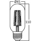 Brinton - LED Lamp - E27 - Buisvormig - 4W - 360 Lumen - 822 Zeer Warm Wit