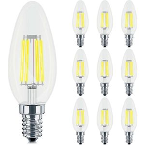 Brinton - LED Lamp - Kaarsvorm - Helder - 4W - 470 Lumen - Warm Wit 3000K