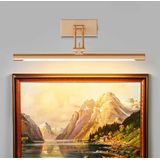 LED - Schilderijlamp - Brinton Sarin - Goud - 8W 700lm - Helder/Koud Wit 6000K - Kantelbaar - Rond