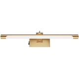 LED - Schilderijlamp - Brinton Sarin - Goud - 8W 700lm - Helder/Koud Wit 6000K - Kantelbaar - Rond