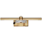 LED - Schilderijlamp - Brinton Sarin - Goud - 8W 700lm - Helder/Koud Wit 6000K - Kantelbaar - Rond